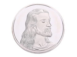 Moneda Conmemorativa De Metal Coleccionable, Diseño En Oro Y Plata, Imagen De Jesús, Recuerdo Artístico.