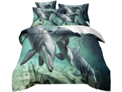 Funda Nórdica Estampado Niños Niñas Material Microfibra Color Juego Cama Funda Almohada Diseño 140x200 Cm