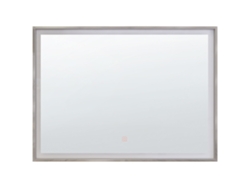 Espejo con iluminación LED BELIANI Argens de Material sintético Plateado 80x4x60