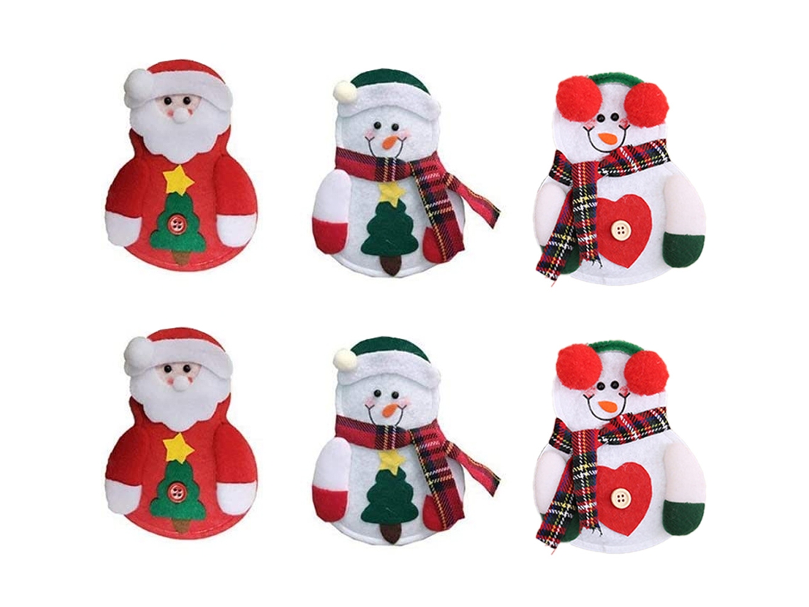 Porta cubiertos de cocina, decoración para fiesta de Navidad RNEMITERY