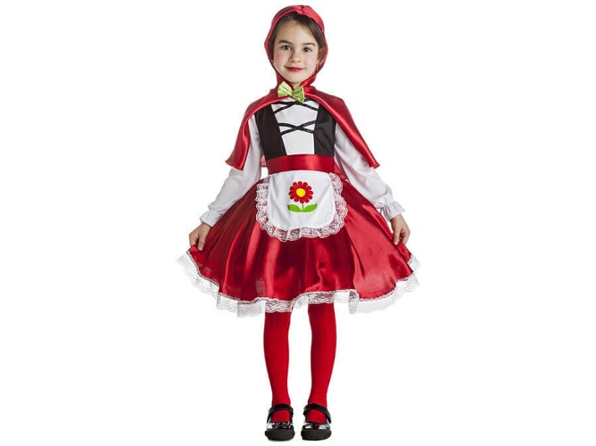 Disfraz de Niña DISFRAZZES Caperucita Flor (Talla: 10 a 12 años)
