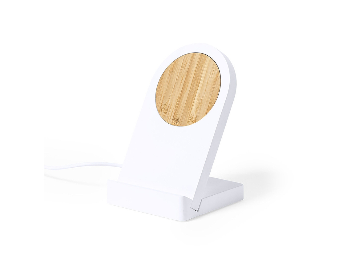 Cargador Soporte Nature Bambú Inalámbrico 10w. Magnético