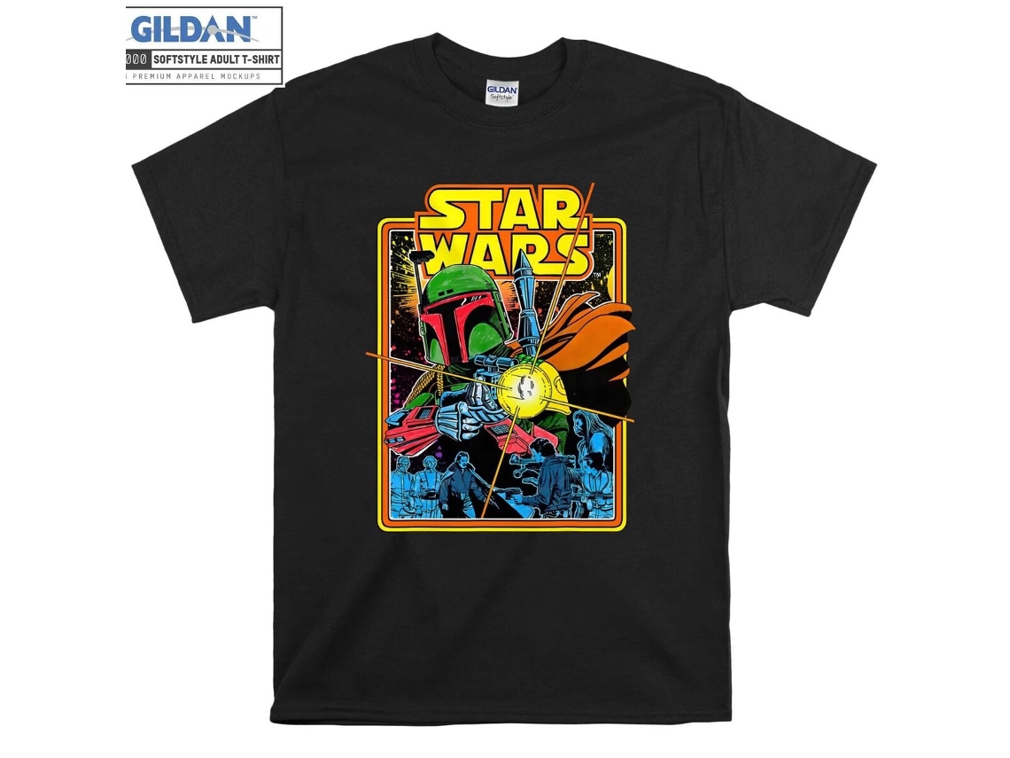 Camiseta Rockinstone Star Wars Boba Fett Fires Graphic（xl）