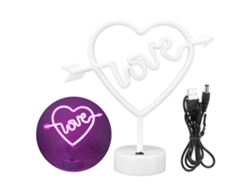 Lámpara de noche de neón con forma de corazón 2026 para bodas, fiestas, habitaciones infantiles, sala de estar, LED decorativa con USB/batería