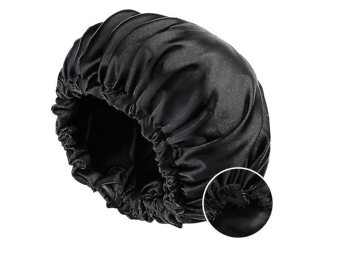 Gorro Térmico Para Microondas Para Acondicionamiento Profundo, Ideal Para El Tratamiento Y Peinado Del Cabello - Negro+negro Zov