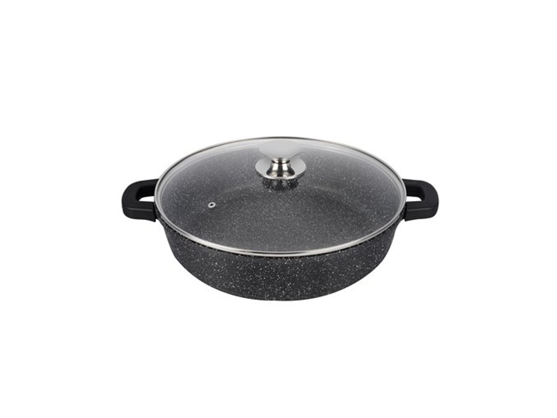 Cacerola Baja Aluminio Fundido Piedra Black Supreme 40cm