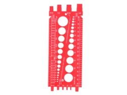 Calibrador Multifuncional Para Tornillos, Tuercas Y Roscas (pulgadas Y Métricas) Para Taller/garaje - Rojo