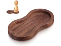 Bandeja De Almacenamiento De Madera Compacta Y Fácil De Transportar