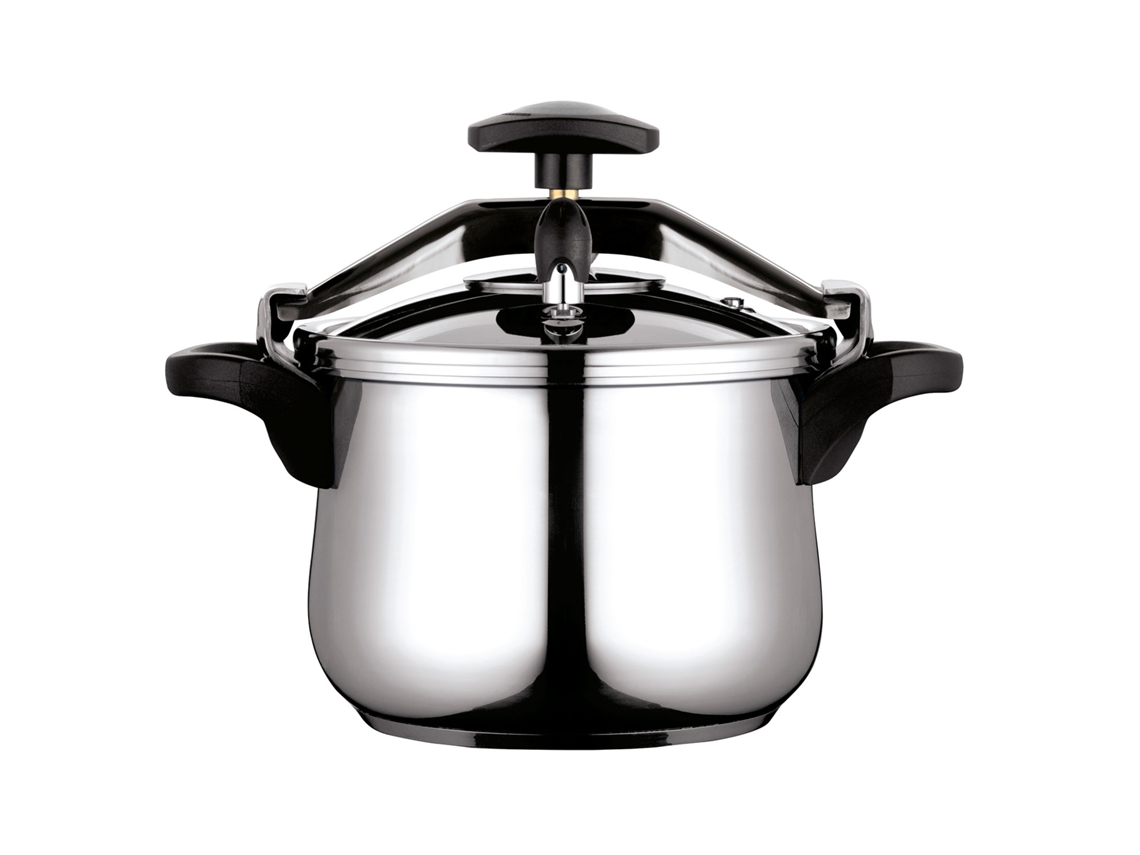 Olla Presión 10 Litros, Inducción, Express, Acero Inox. 18/10 Todas Cocinas, Fondo Termodifusor Fagor Clásica Bombe 10 Plata