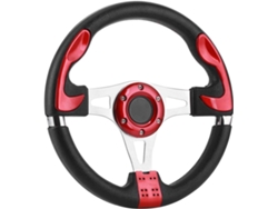 Botón De Claxon De Aluminio Y Pvc Rojo Para Volante Deportivo De 12,5 Pulgadas, Accesorio Para Coche Modificado
