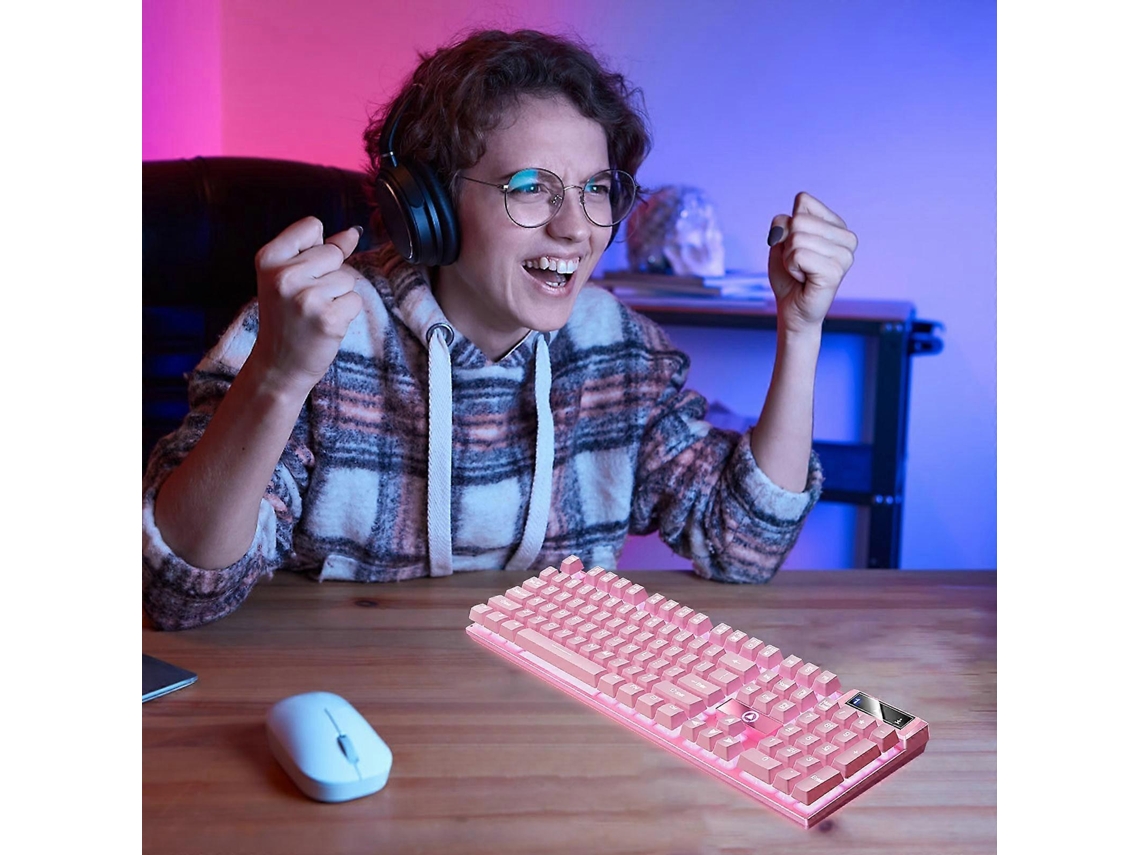 Teclado flotante para juegos con cable USB, ergonómico, táctil mecánico, impermeable, ultrafino y con retroiluminación LED para PC de escritorio. Ly Ebike