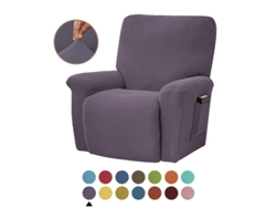 Funda Elástica Para Sofá Reclinable Lazboy, Color Morado Siurn