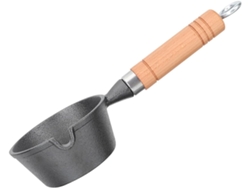 Té, Para Cocina, Cacerola De Hierro Fundido Con Mango De Madera, Cacerola Pequeña Para Derretir Aceite Y Chocolate.