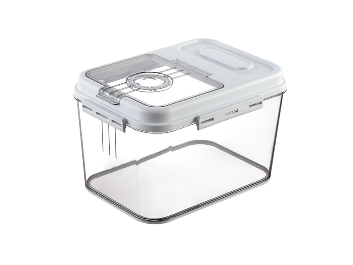 Cubo de arroz de plástico sellado de 7500 g con tapa magnética