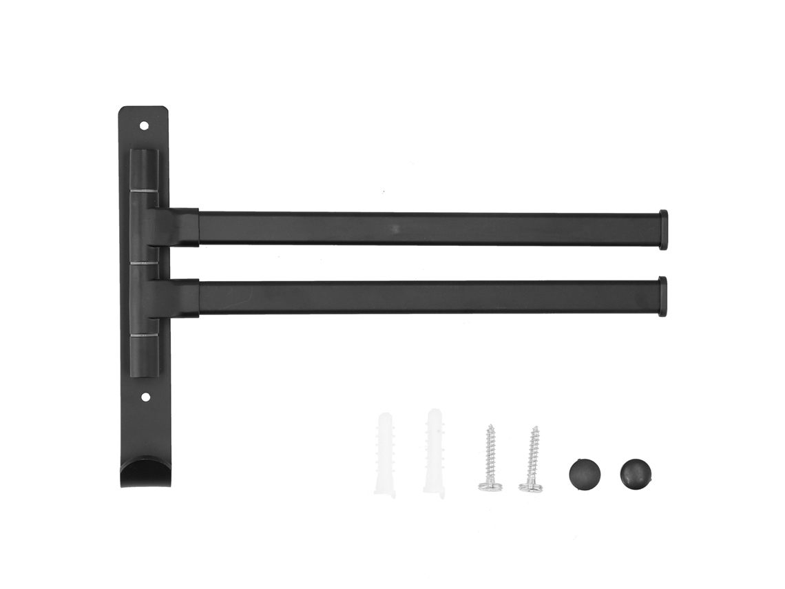 Toallero de aluminio Space giratorio y plegable para baño