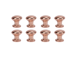 8pcs Alças De Porta Redonda Miniatura 1:12 Para Casinha De Bonecas Metal Estilo Simples Bronze Roxo