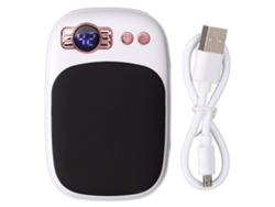 Calentador de manos eléctrico recargable, batería externa de 10000 mAh con pantalla LED blanca para acampar y cazar.