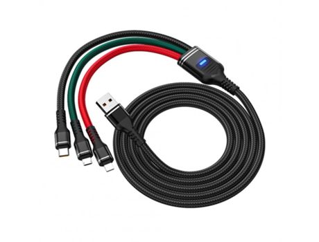 Cable Carga Súper Rápida Datos Extendido Trenzado Compatible Ios Android