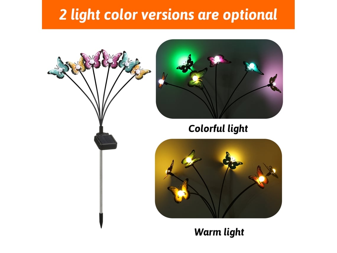 2026-luces Solares Jardín Neoglint Mariposa Decorativa Balancé Ip65 Impermeable Para Patio Camino Exterior