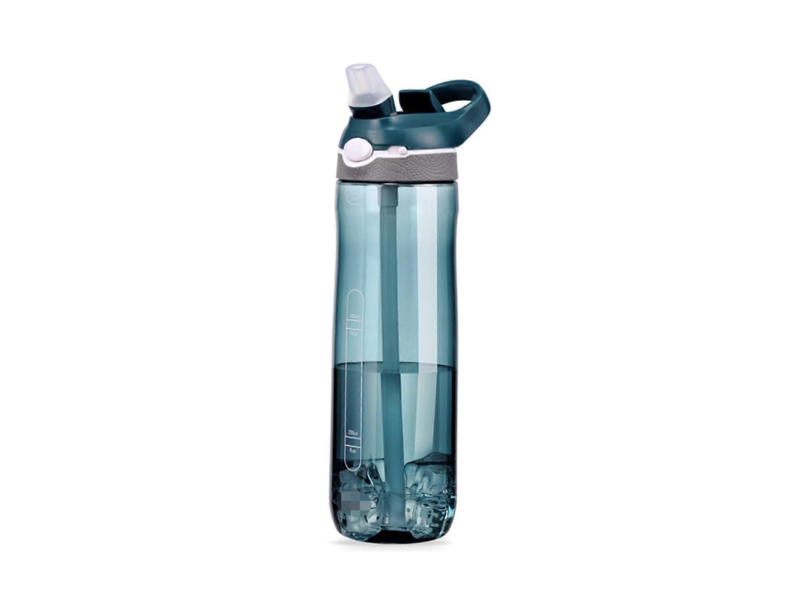 Botella De Agua, Deportiva, Motivacional, Con Marcadores De Tiempo, 750 Ml, Verde Rosewell