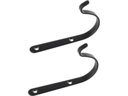 Ganchos De Hierro Inoomp Para Faroles Y Soportes Para Macetas, 2 Piezas, Giratorios, Ganchos De Pared Negros Para