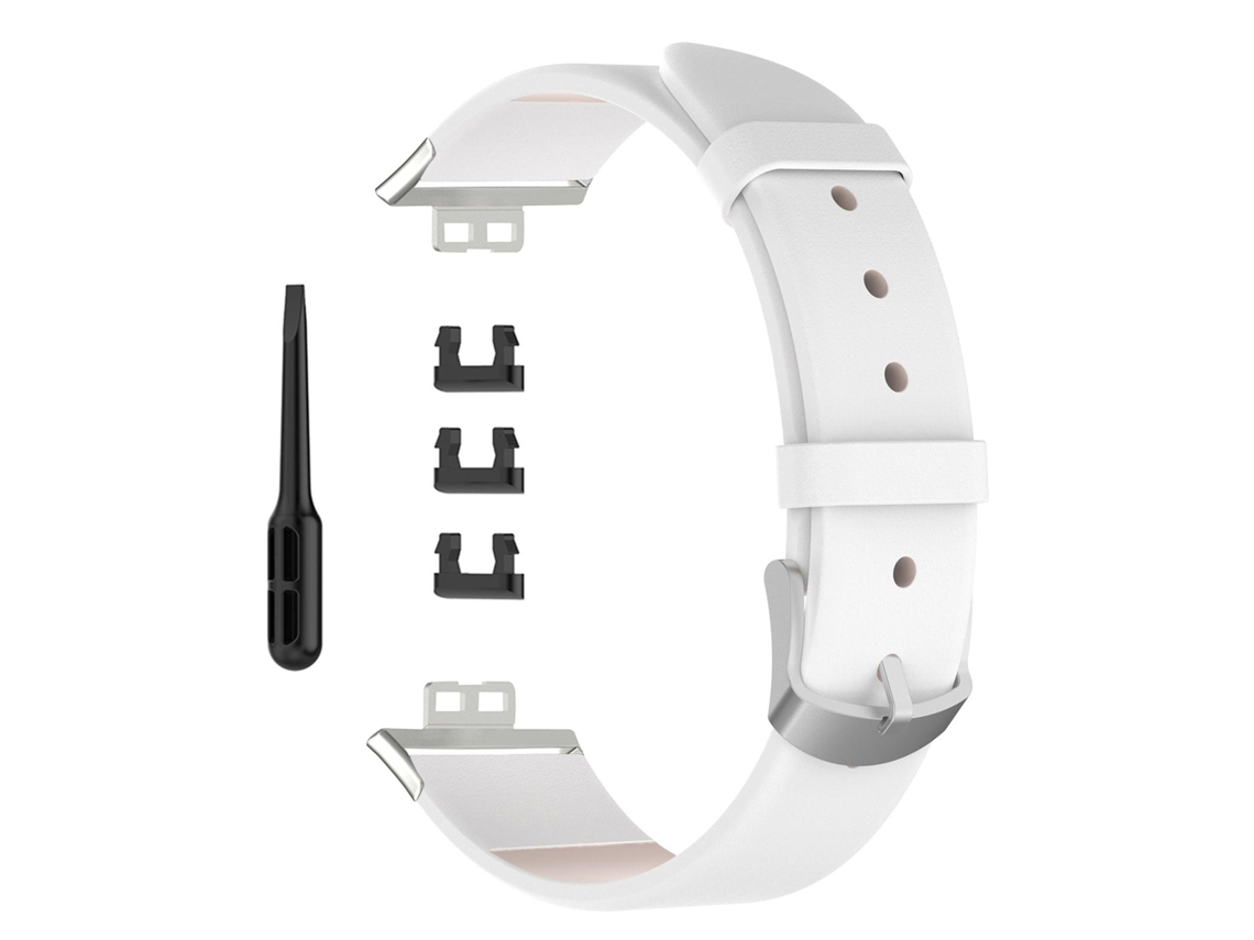 Cinto De Substituição Em Couro Para Smartwatch Fit Pulseira Branca Para Relógio Inteligente