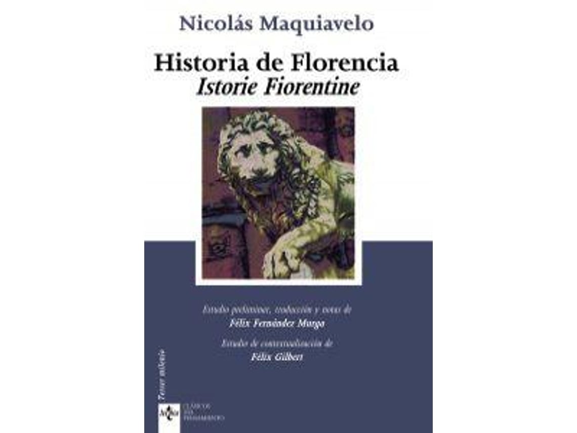 Libro Historia de Florencia Istorie Fiorentine de Nicolás Maquiavelo (Español)