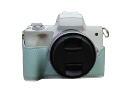 Funda de piel sintética para cámara Canon EOS M50 Mark II, compatible con parte inferior y media carcasa, protección de cámara Facpoet