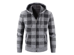 2026-chaqueta Con Capucha De Cuadros Gruesa Para Hombres Mystdiy De Tela Gruesa Y Estilo Suelto