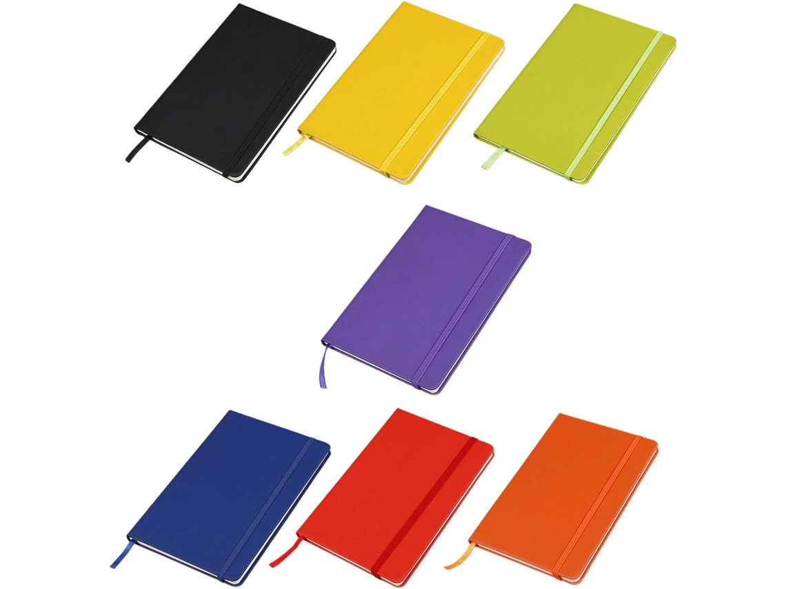 Juego De 7 Cuadernos Pequeños Con Banda Elástica, Minicuaderno De Bolsillo Con Páginas Rayadas.