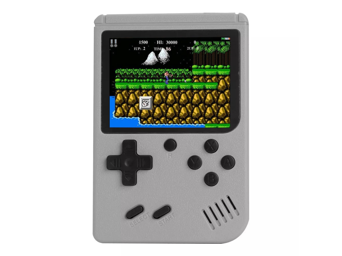 Mini Consola Portátil Retro 500 En 1 Con Juegos Clásicos Integrados Gris Siurn