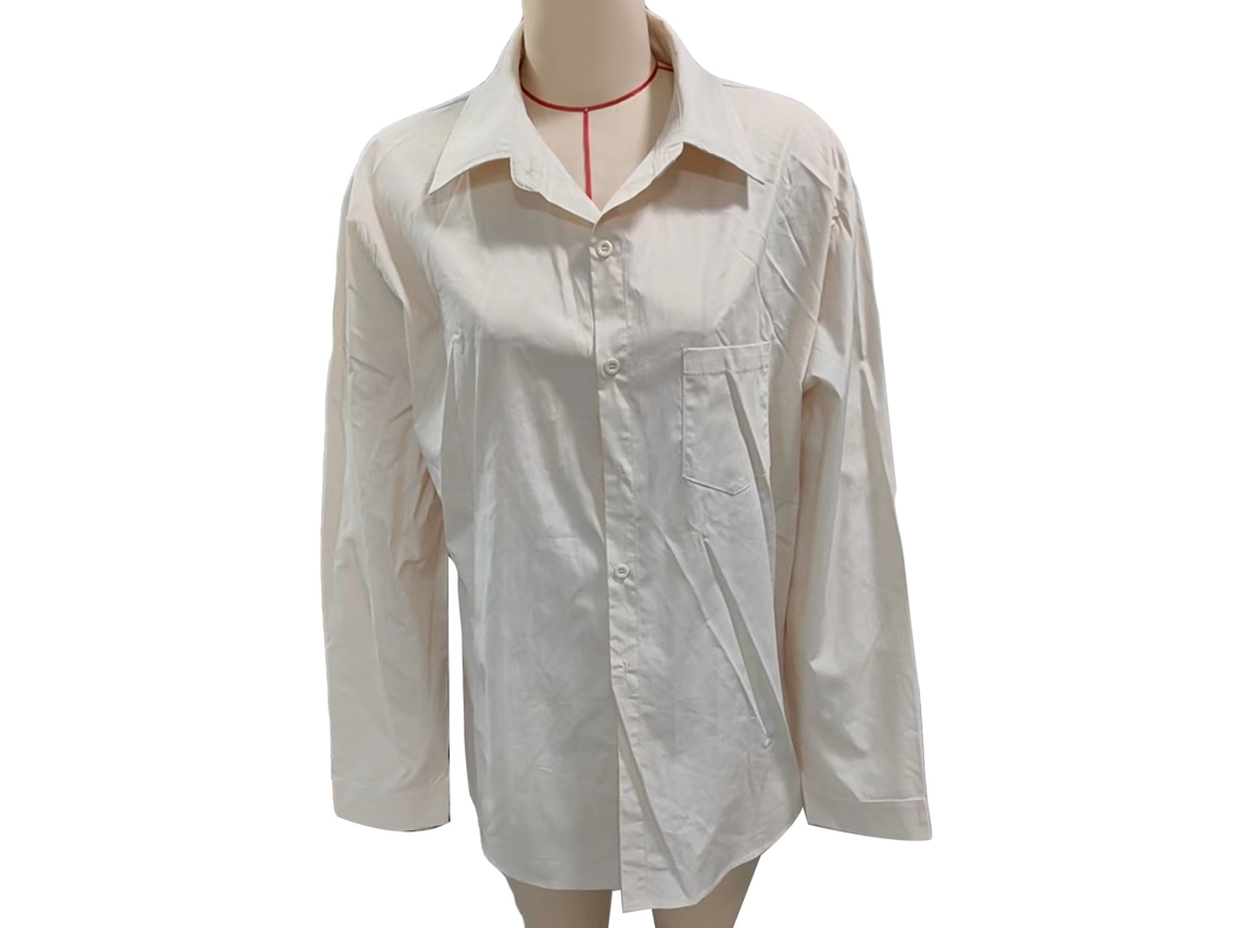 Camisa Casual De Manga Larga Para Hombre Con Cuello Solapa Y Bolsillo En El Pecho, De Algodón, Corte Regular, Talla Xl