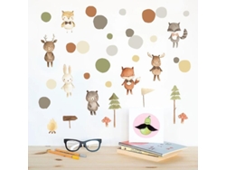 Omni-stickers De Puntos Animales Bonitos Para Decoración De Pared En Salones, Dormitorios Y Oficinas