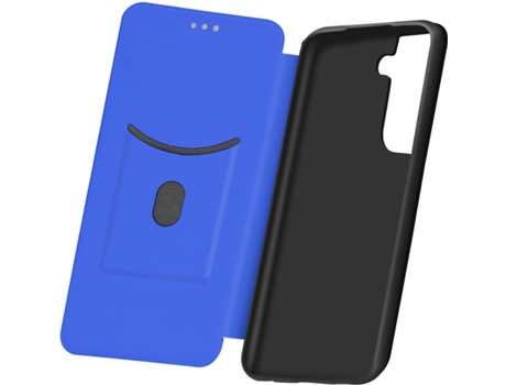Carcasa Samsung Galaxy S21 Plus AVIZAR Cartera Carbono Azul