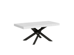 Mesa extensible 90x120/224 cm Volantis Premium Fresno Blanco estructura Antracita ITAMOBY