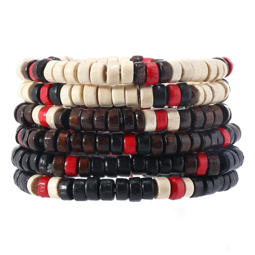 Pulsera De Cuentas De Madera, Pulsera Con Cruz Del Árbol De La Vida Para Meditación Y Yoga