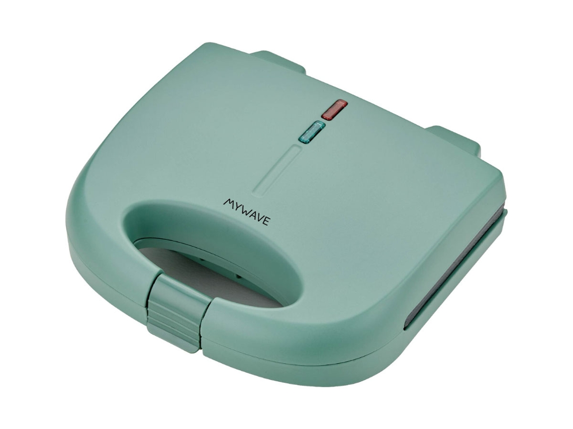 Sandwichera Basic Verde con Plancha Fija 750W MYWAVE Mwgri-750