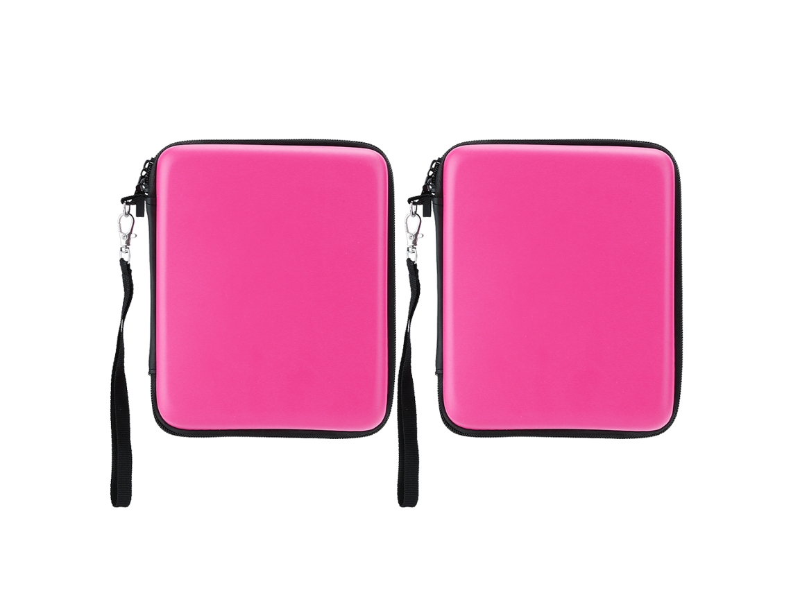 2 Estuches Rígidos De Eva Portátiles Para 2ds Con Cuerda, Protección Antiarañazos, Color Rosa.