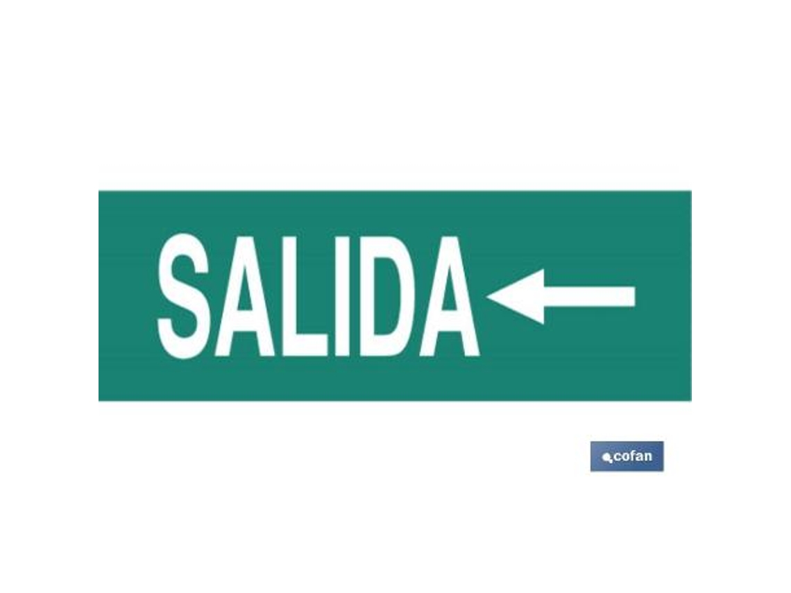 Señal luminiscente 400x100mm. señal salida izquierda