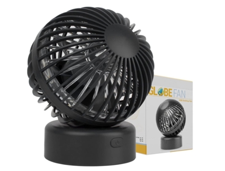 Ventilador de Escritorio Mini Ventilador USB con 3 Configuraciones de Velocidad Ideal para Oficina Negro BISBISOUS