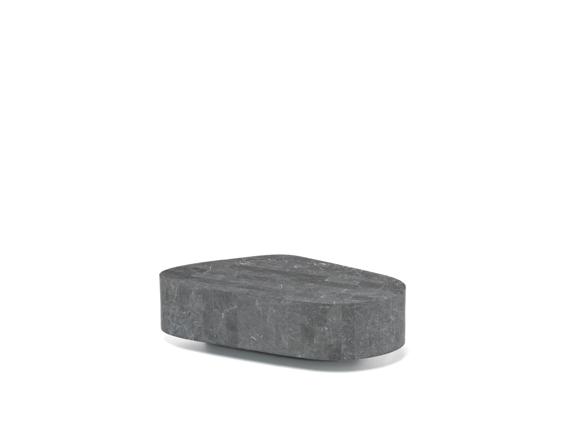 Mesa de Centro Trapecio 100 X 52 X 28H en Piedra Fósil Gris STONES