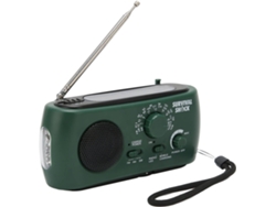 Radio portátil de transistores con manivela, batería, red eléctrica o energía solar, ideal para senderismo y actividades al aire libre Zeuxo