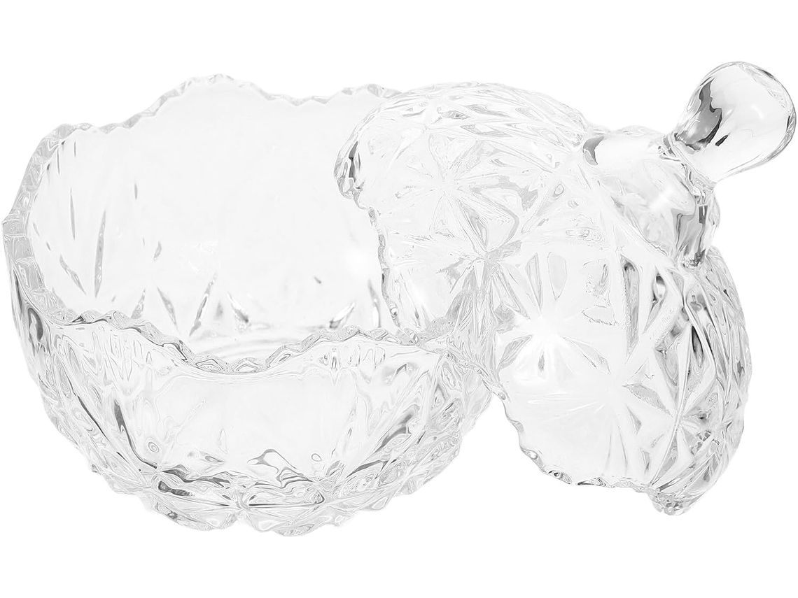 Elegante Joyero Cristal Tarro Dulces Ideal Organizar Joyas Proteger Recuerdos Perfecto Regalos Fiestas Tapa