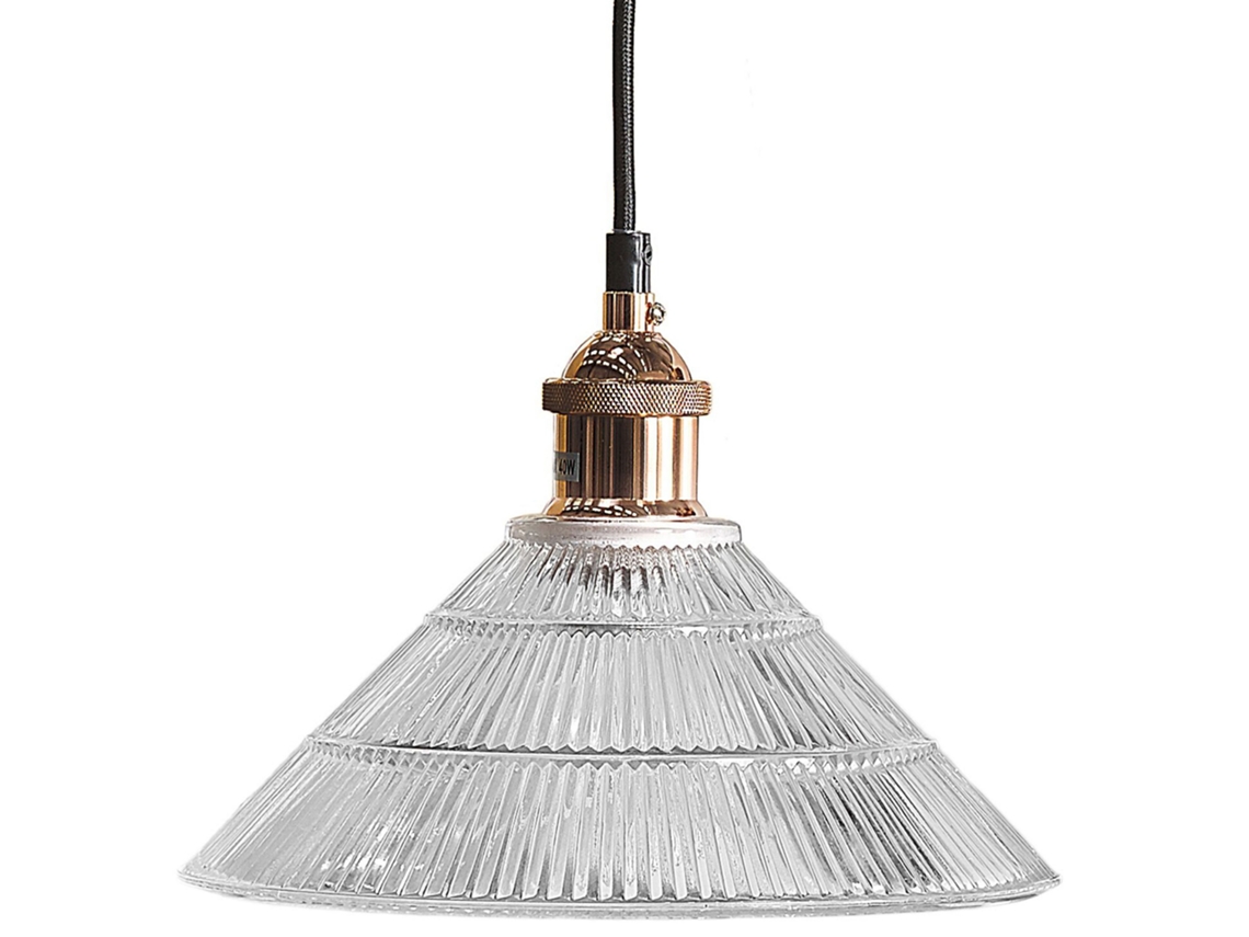 Lámpara de techo BELIANI Curone de Vidrio Cobrizo 25x25x129