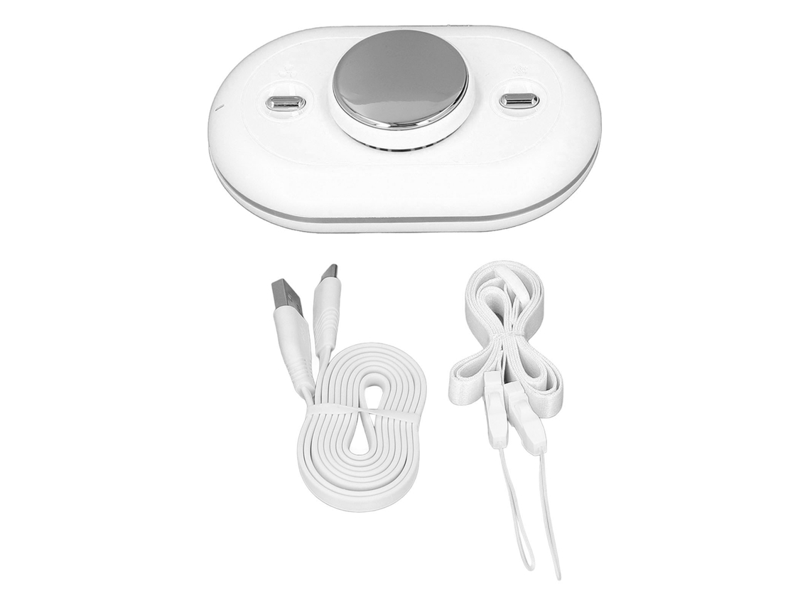 Mini Ventilador Portátil Recargable Por Usb Con Cable Ajustable, Sin Aspas, Silencioso, Blanco.