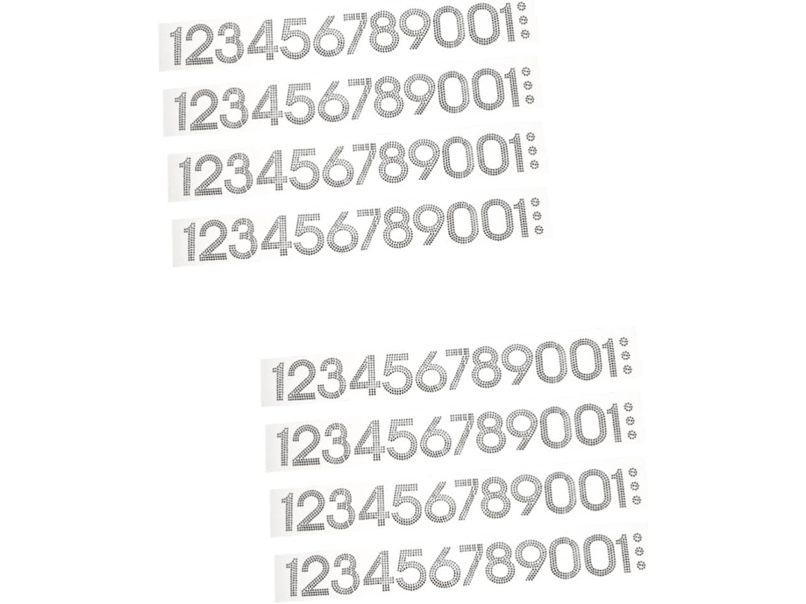 80 Números Termoadhesivos Con Diamantes De Imitación Para Costura, Ropa, Bolsos Y Reparaciones Caseras.