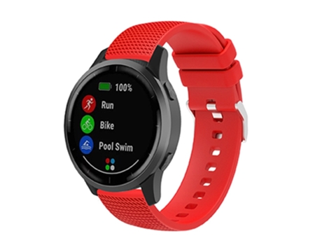 Correa de Silicona diseño de cuadrícula 18mm con hebilla plateada para Huawei TalkBand B5 - tinto