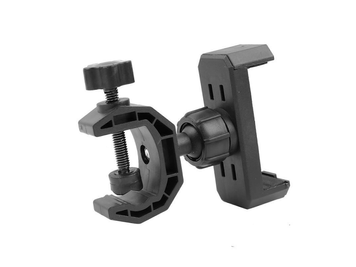 Soporte para trípode para teléfono móvil, soporte para smartphone, adaptador de montaje para teléfono móvil, clip, monopié ajustable, negro Nostalgia88