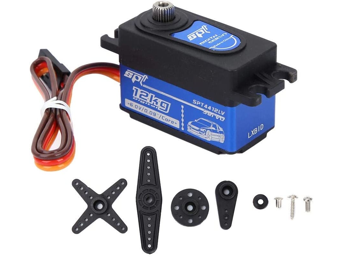 Pieza para Teledirigidos RC Car Digital Servo SPT4412LV 12KG Metal Digital Servo con engranajes Adecuado