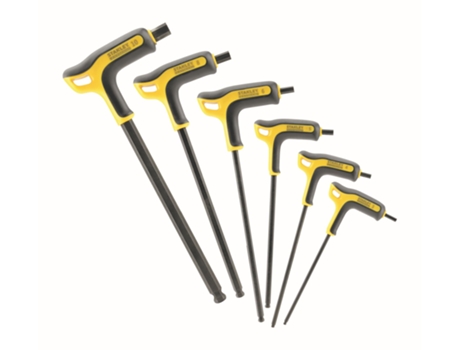 Stanley Set 6 llaves hexagonales FATMax mango en "T". 3, 4, 5, 6, 7 y 8mm.
